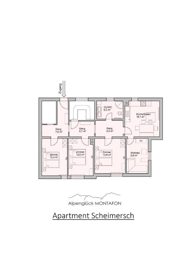 Appartement Alpenglueck Montafon à Sankt Gallenkirch Extérieur photo